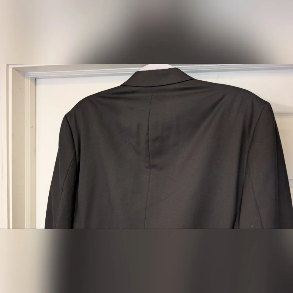 Calvin Klein Men's 42L Two Bottom 100% Wool Black Jacket Blazer Suit Coat cthny